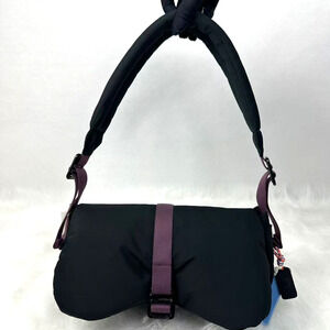 Coach Coachtopia Loop Puffy Wavy Dinky Shoulder Bag Black Rainbow CQ859 NWT